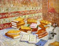 Gogh, Vincent van - Piles of French Novels and a Glass with a Rose(Romans Parisiens)